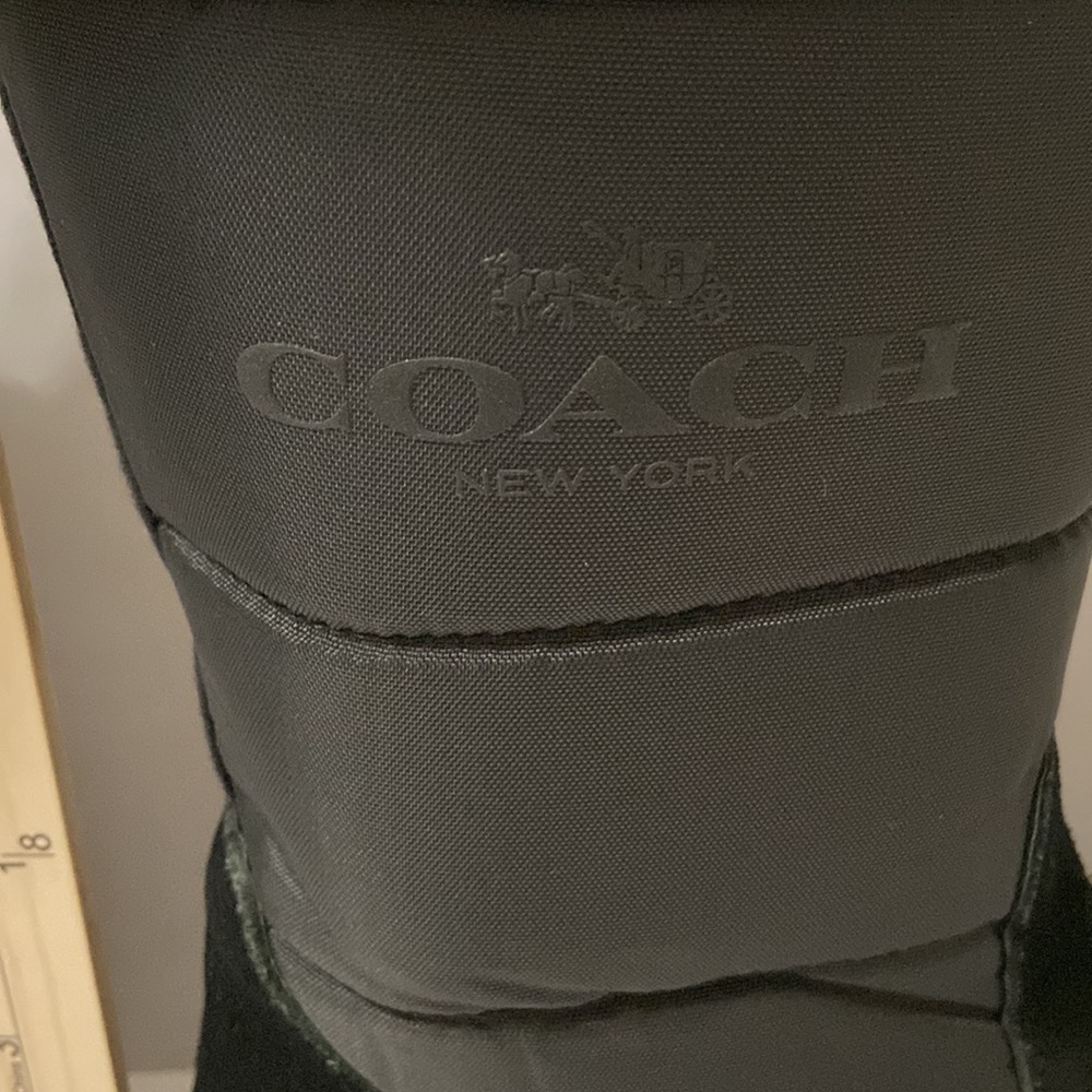 Women’s COACH Sherman Suede/Nylon Winter Boots Black Size 8B US, Black and Gray - Picture 3 of 11